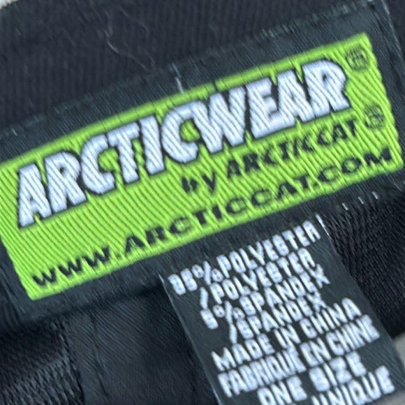 Team Arctic Arcticcat Baseball Style Adjustable Reflective Black Cap - Picture 8 of 9